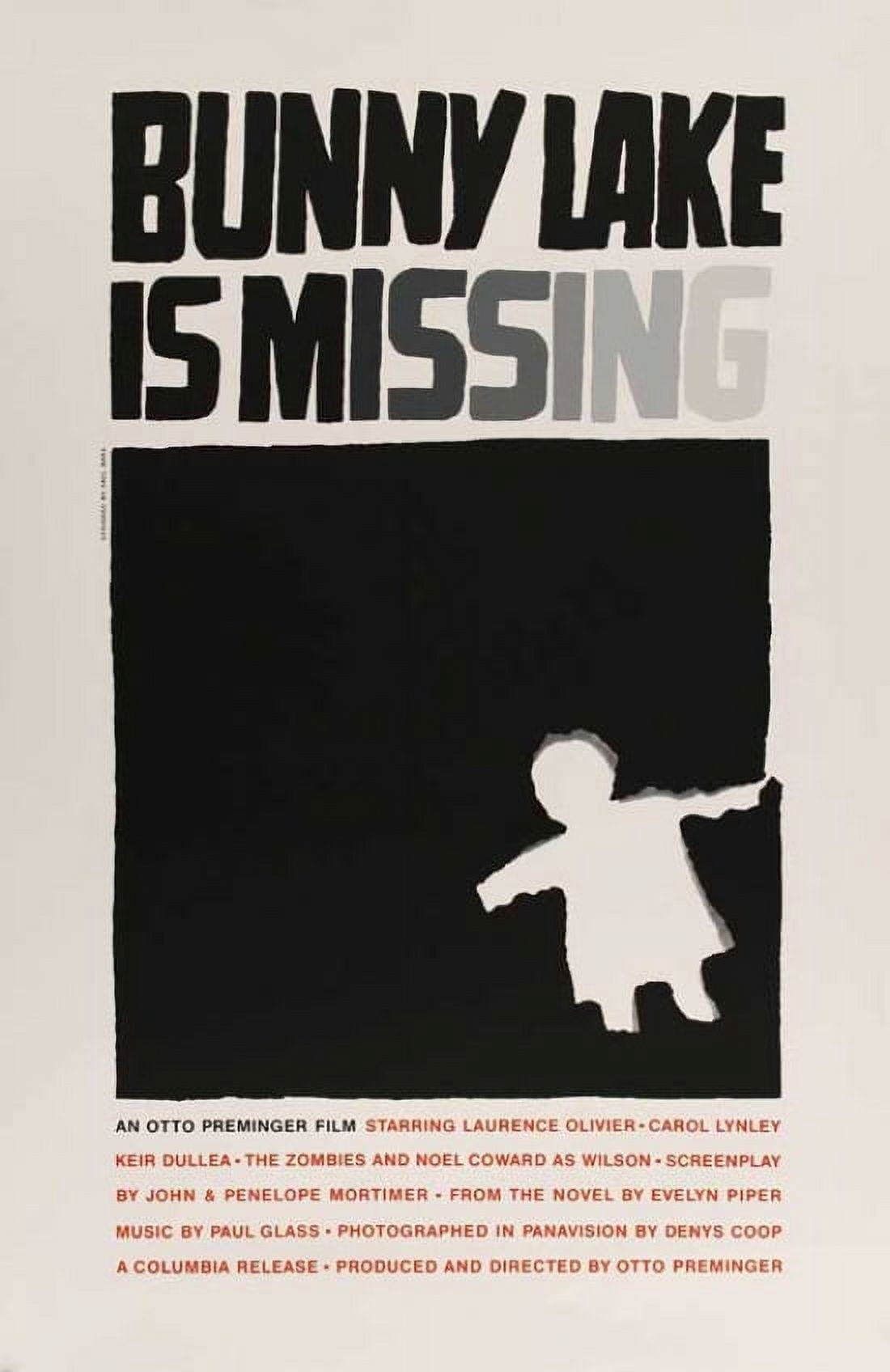 Bunny Lake is Missing Movie Poster 27 x 40
