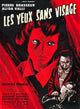Eyes Without A Face movie poster print featuring Edith Scob and Pierre Brasseur.