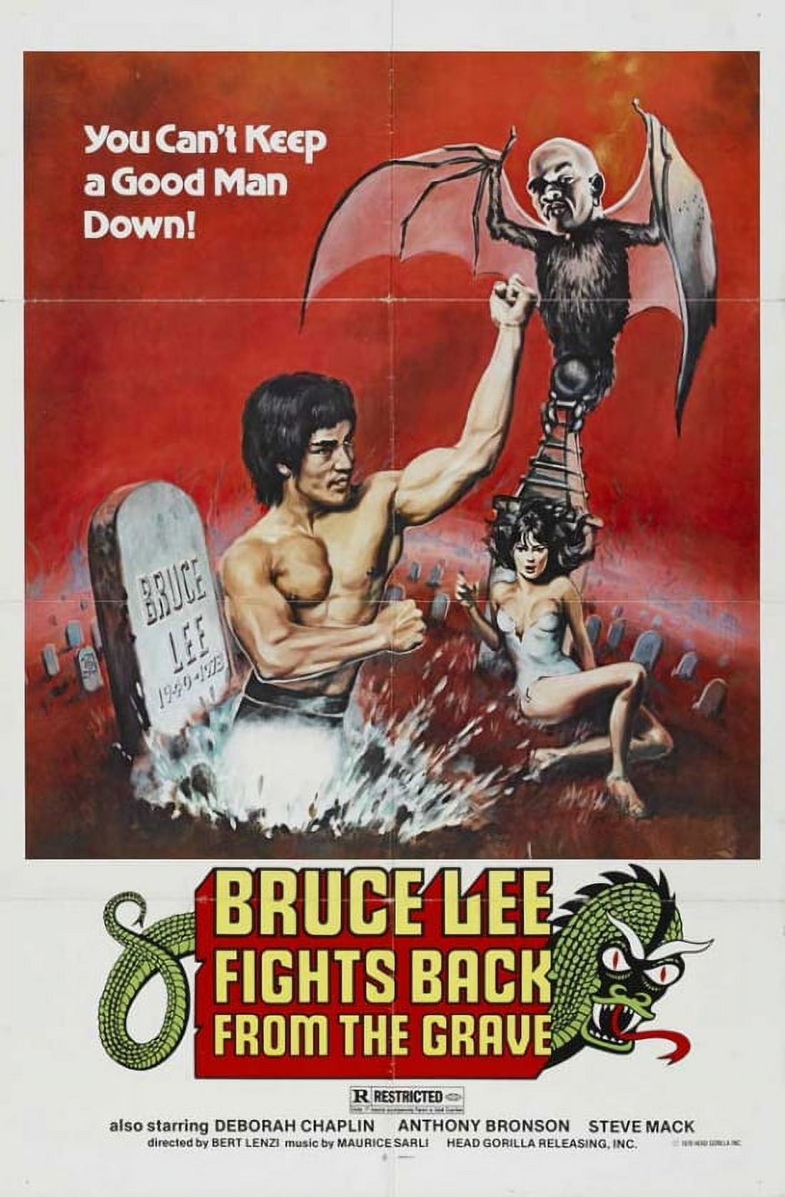 Bruce Lee Fights Back from the Grave Movie Poster Print 27x40