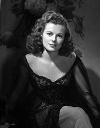 Barbara Hale sitting photo print in dark dress