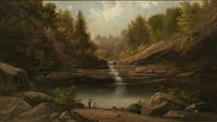 Mountain Pool Art Print by Robert S. Duncanson, serene landscape