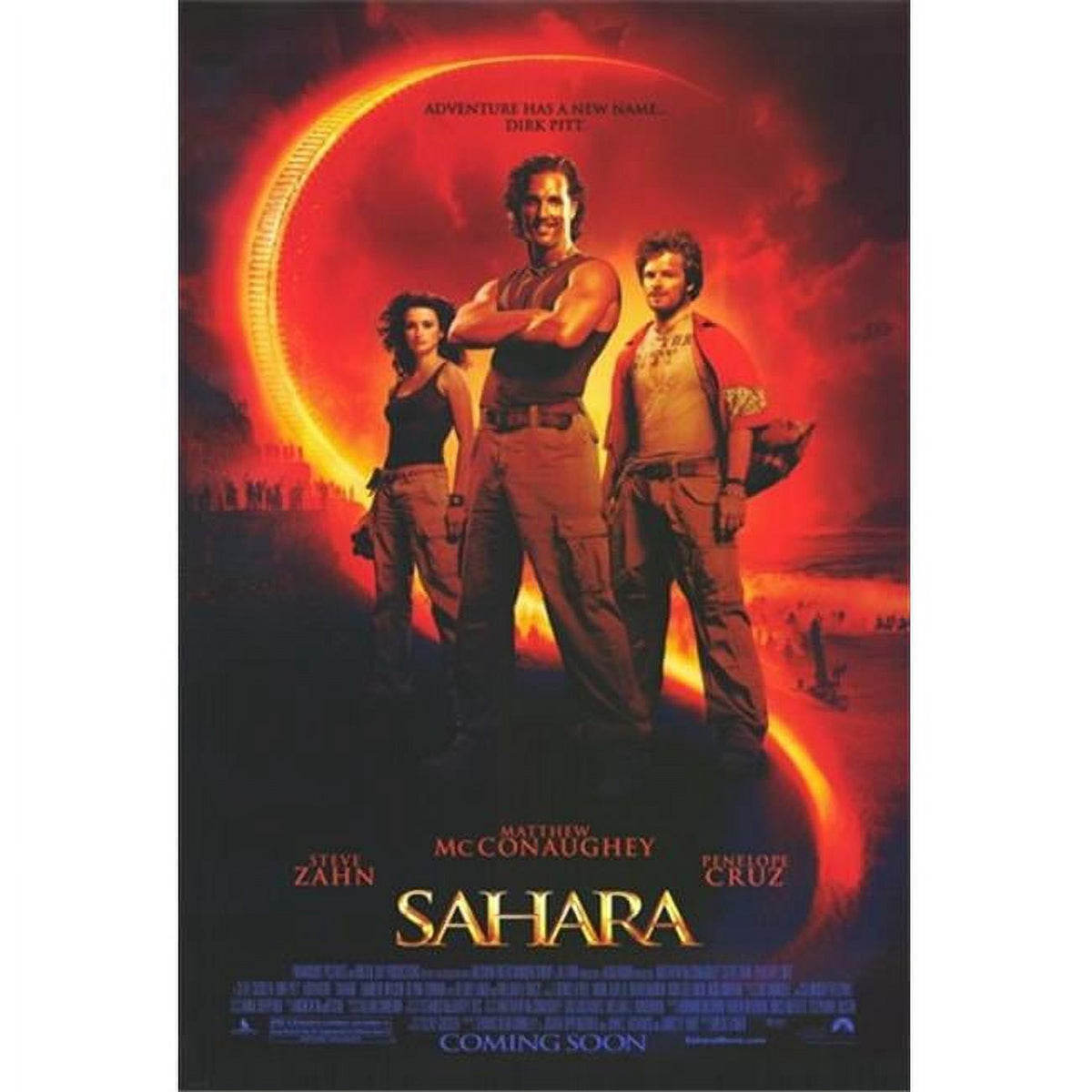 Sahara Movie Poster 11x17 print showcasing a desert adventure.