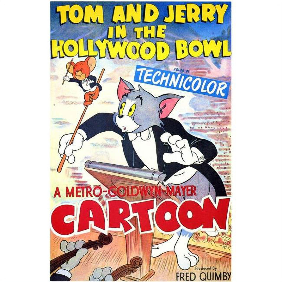 Tom and Jerry in the Hollywood Bowl Movie Poster Print 27x40
