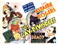 The Gay Divorcee movie poster featuring Ginger Rogers and Fred Astaire.