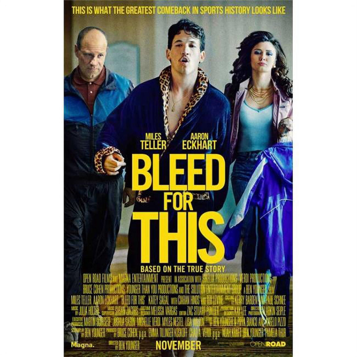 Bleed for This movie poster showcasing inspiring imagery.