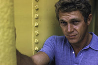 Steve McQueen iconic photo print, perfect for movie lovers.