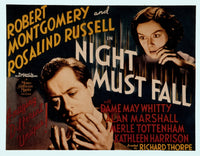 Night Must Fall 1937 Movie Masterprint Poster Print featuring Robert Montgomery and Rosalind Russell.