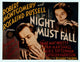 Night Must Fall 1937 Movie Masterprint Poster Print featuring Robert Montgomery and Rosalind Russell.