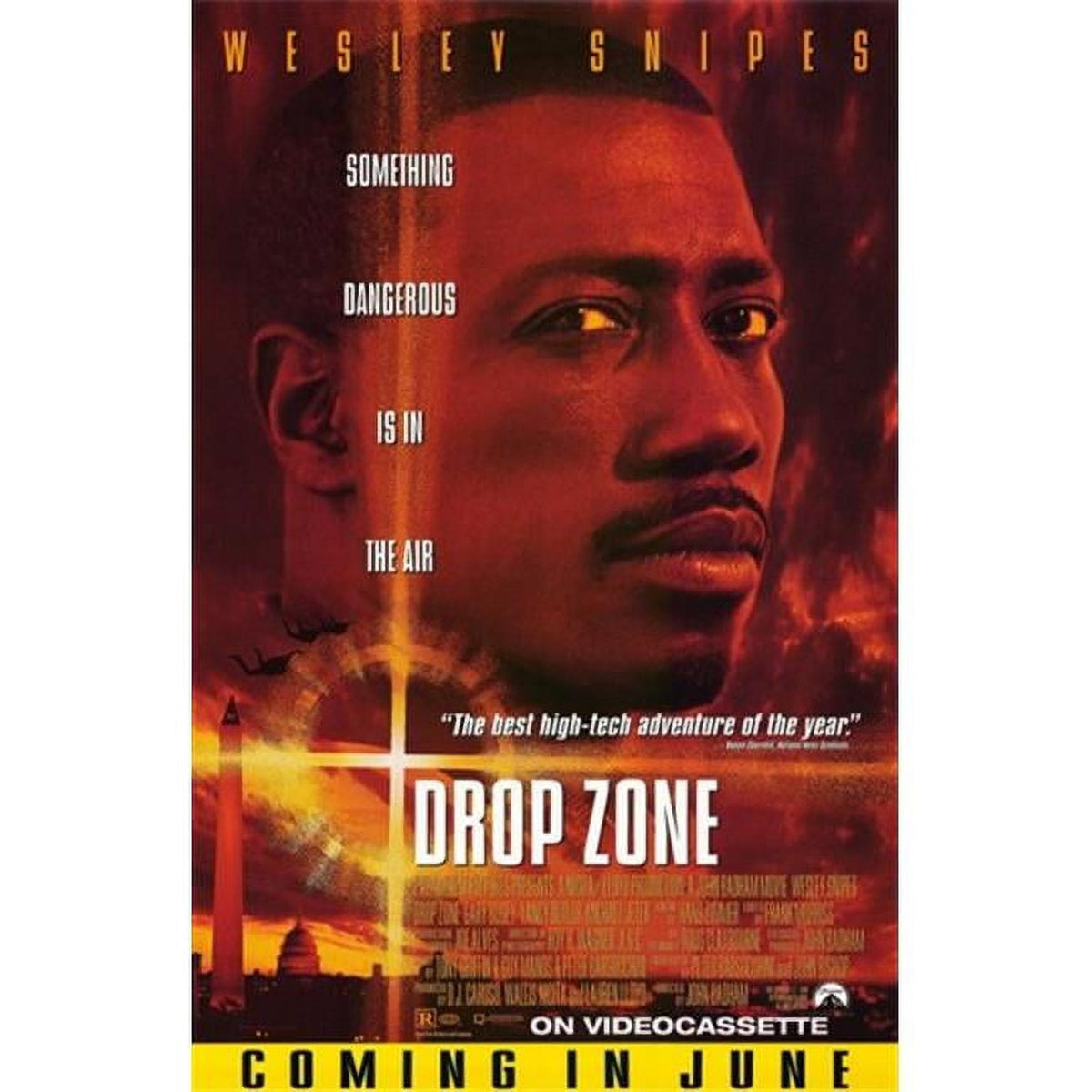Drop Zone Movie Poster 11x17 Print featuring action-packed imagery.