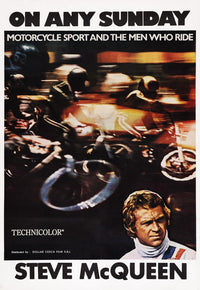 On Any Sunday Movie Masterprint Poster featuring Steve McQueen, 1971.