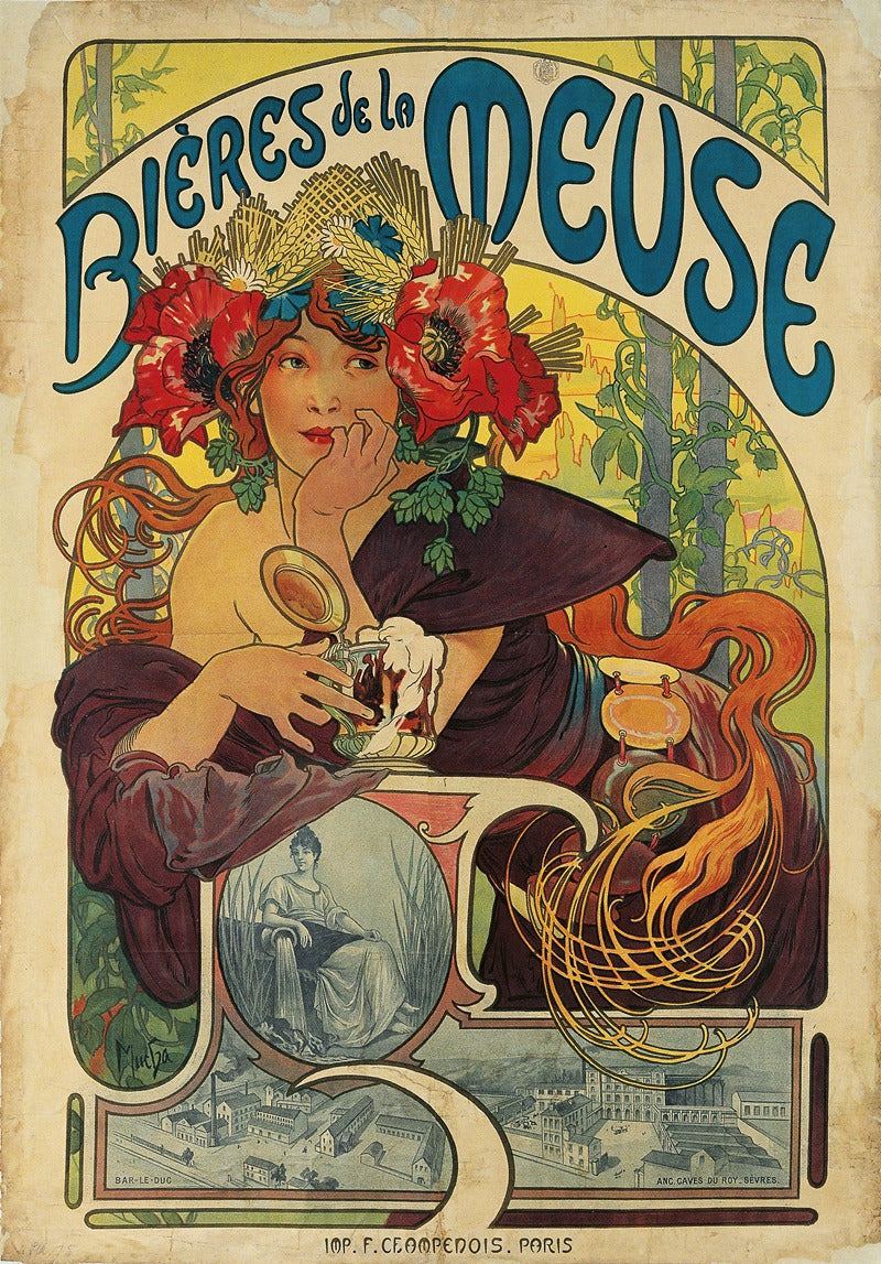 Bières De La Meuse (1897) art print by Alphonse Mucha