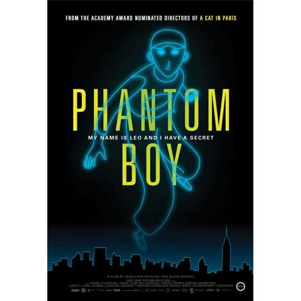 Phantom Boy Movie Poster in 11x17 size featuring vibrant colors.