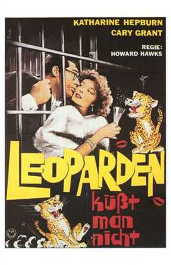 Bringing Up Baby movie poster 11x17 print featuring Cary Grant and Katharine Hepburn.