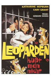 Bringing Up Baby movie poster 11x17 print featuring Cary Grant and Katharine Hepburn.