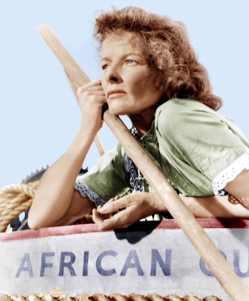 The African Queen photo print featuring Katharine Hepburn from the 1951 film.