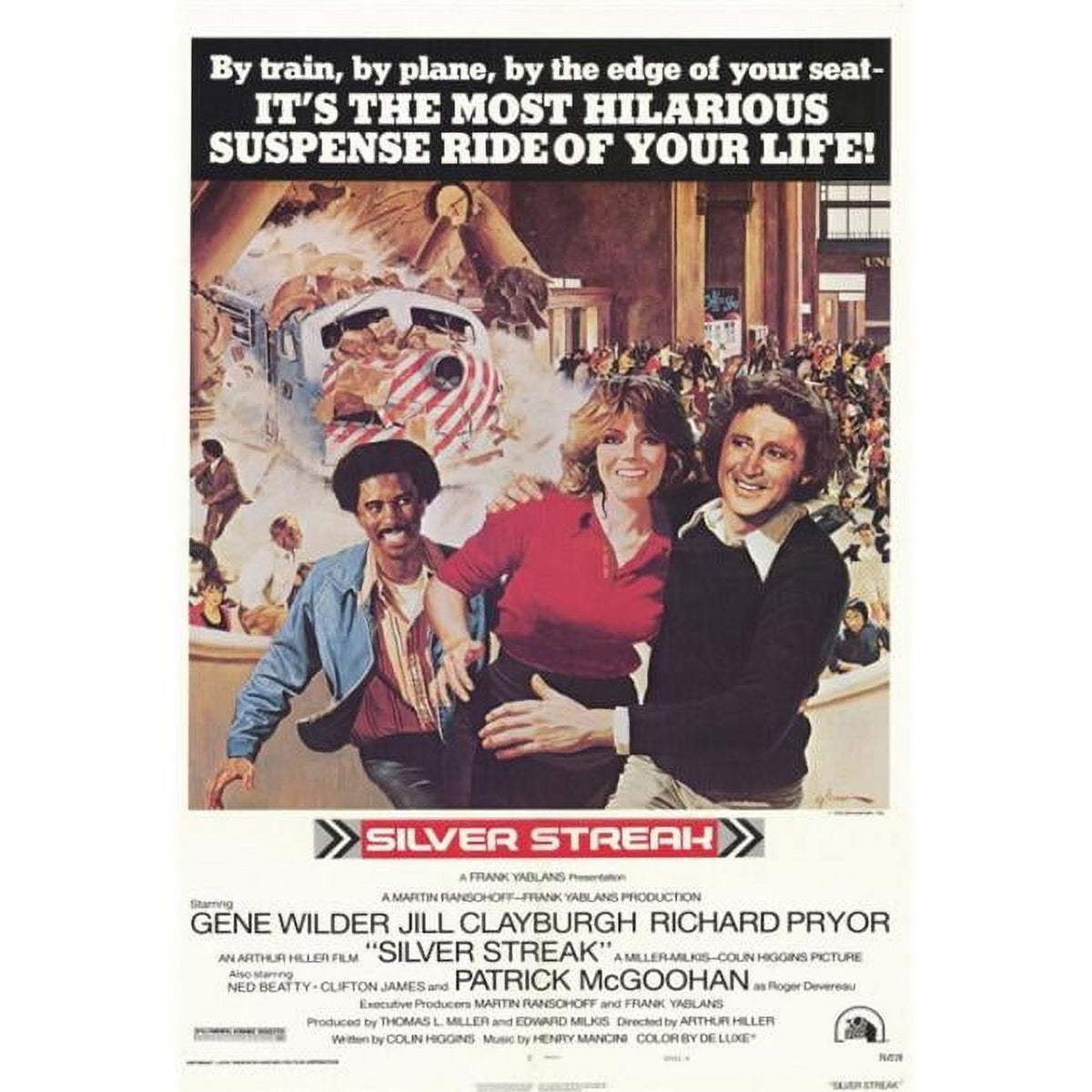 Silver Streak Movie Poster Print - 27x40 inches, vibrant cinematic art.