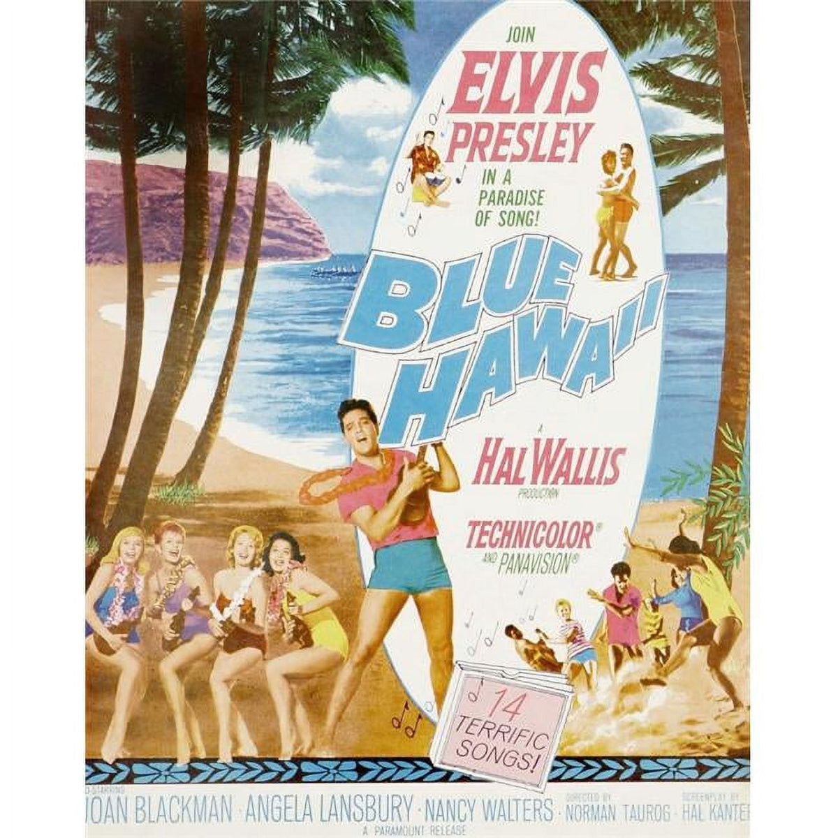 Blue Hawaii Movie Poster Masterprint 11x17 - Vintage Cinema Art