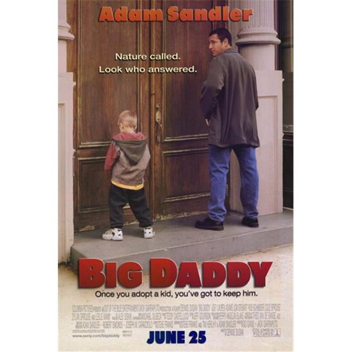 Big Daddy Movie Poster 11x17 print featuring Adam Sandler.