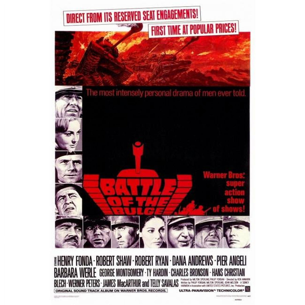 Battle of the Bulge Movie Poster Print in 27x40 size.