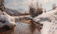 Winter Sun in Engadin art print by Peder Mørk Mønsted