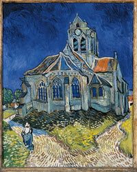 The Church At Auvers Poster Print showcasing serene rural beauty.