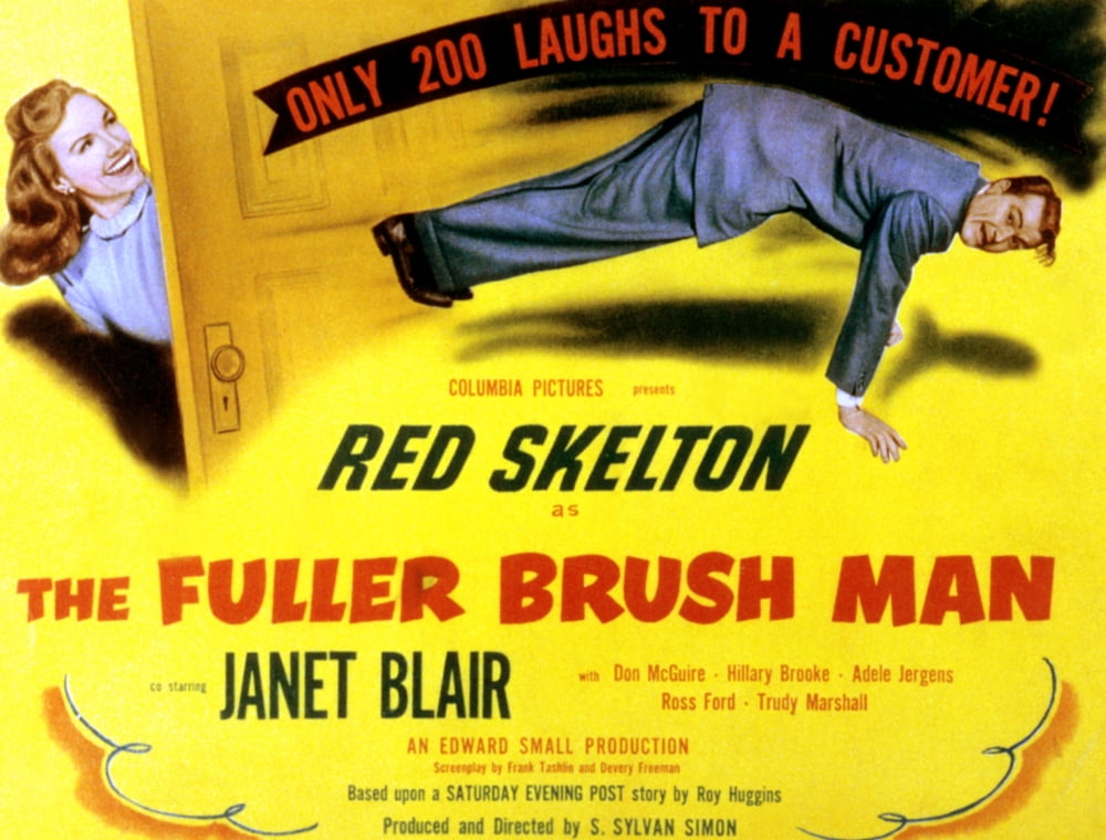 The Fuller Brush Man movie poster featuring Janet Blair and Red Skelton
