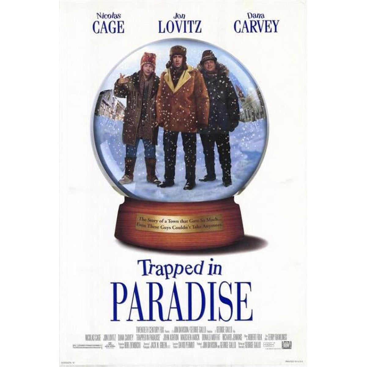 Trapped in Paradise movie poster print in 27x40 size, vibrant colors and fun design.