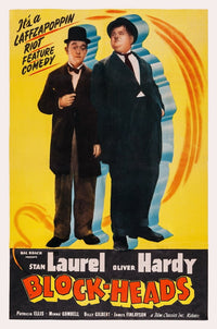 Block-Heads Movie Masterprint Poster featuring Stan Laurel and Oliver Hardy.