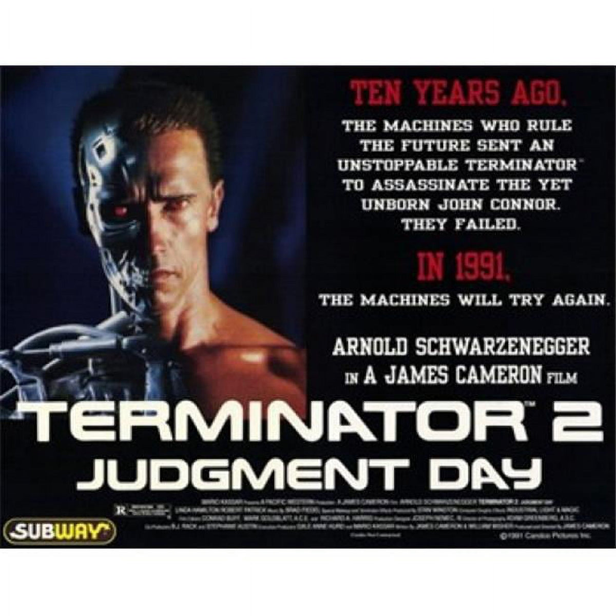 Terminator 2 Judgment Day Movie Poster 17x11