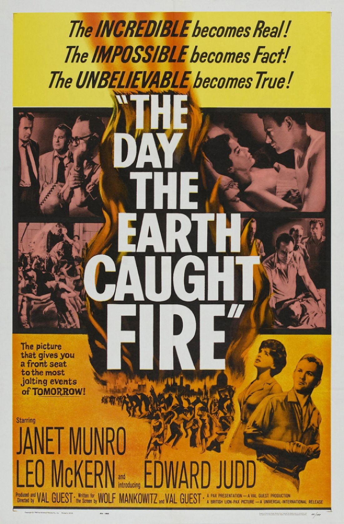 The Day the Earth Caught Fire movie poster in 11x17 size.