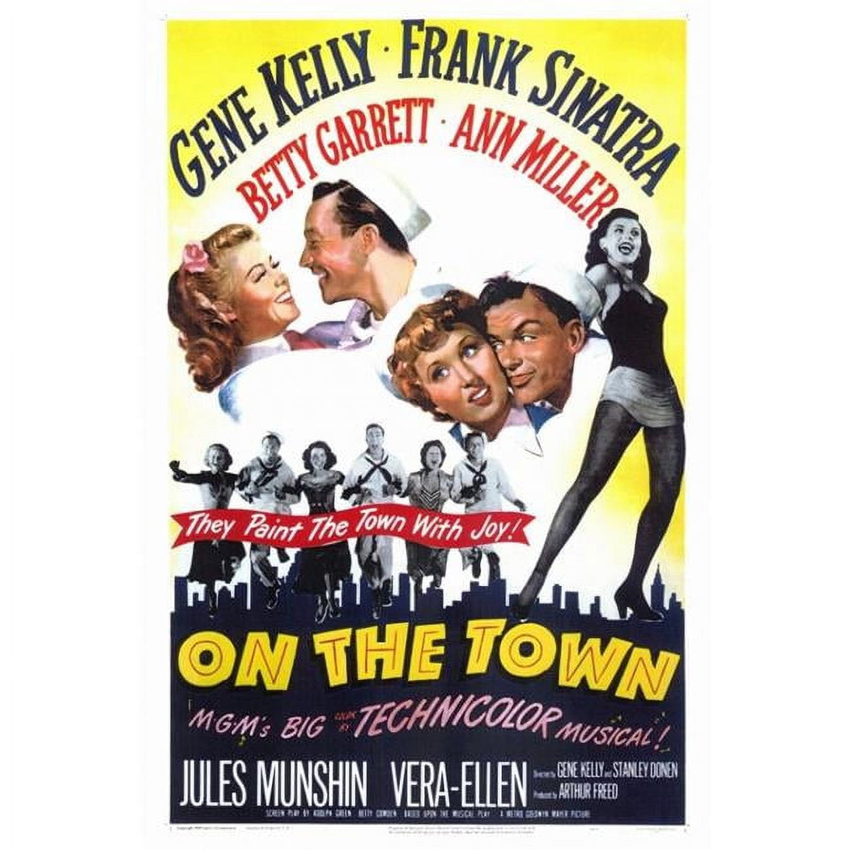 On the Town Movie Poster Print - 27x40 inches - vibrant Broadway art
