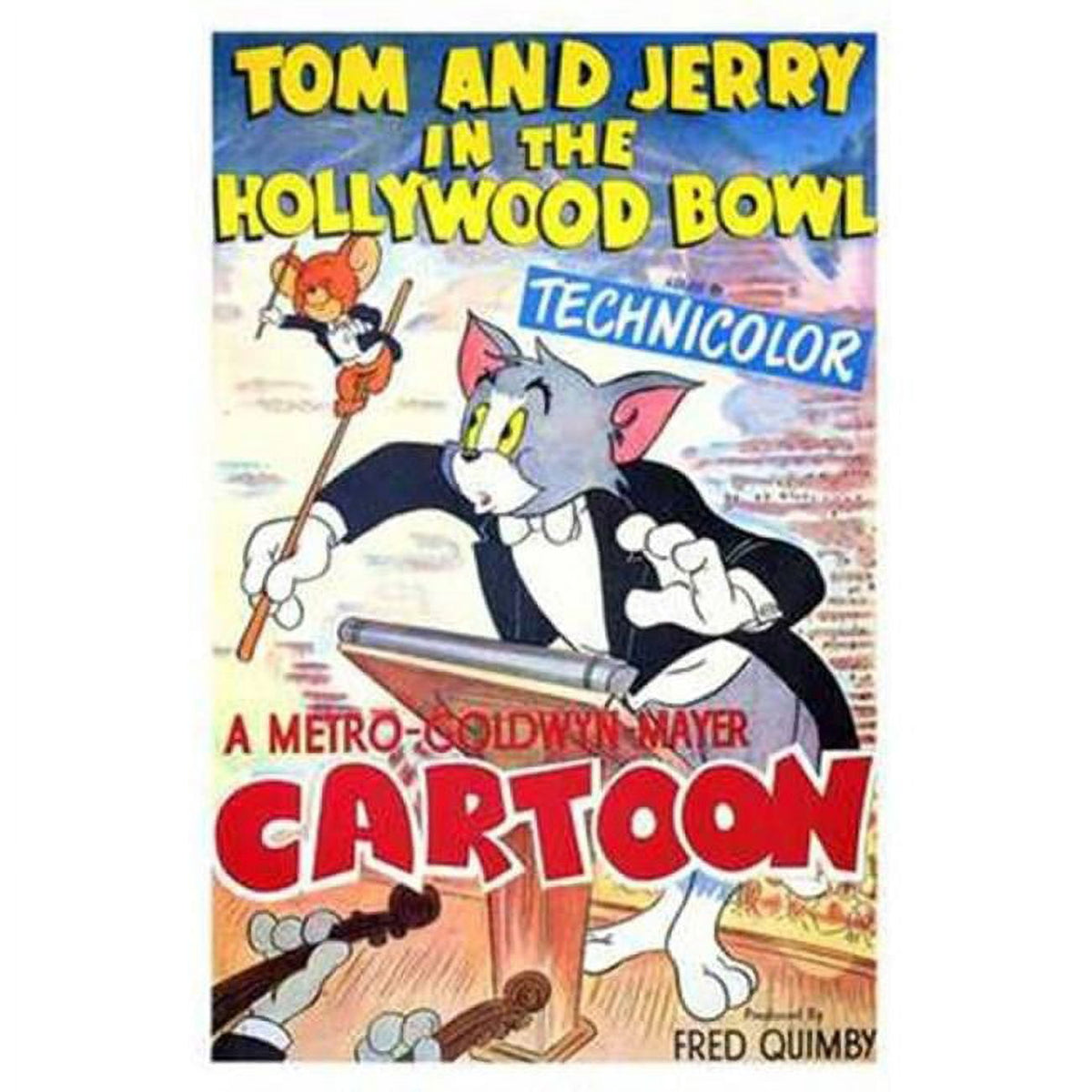 Tom and Jerry in the Hollywood Bowl Movie Poster 11x17