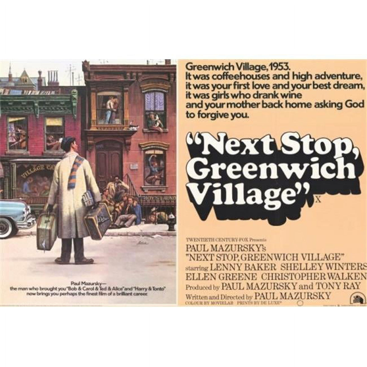 Next Stop Greenwich Village Movie Poster Print 27x40