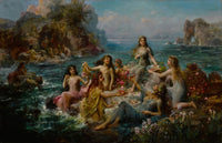 Neptune and the Water Nymphs art print by Emanuel Oberhauser