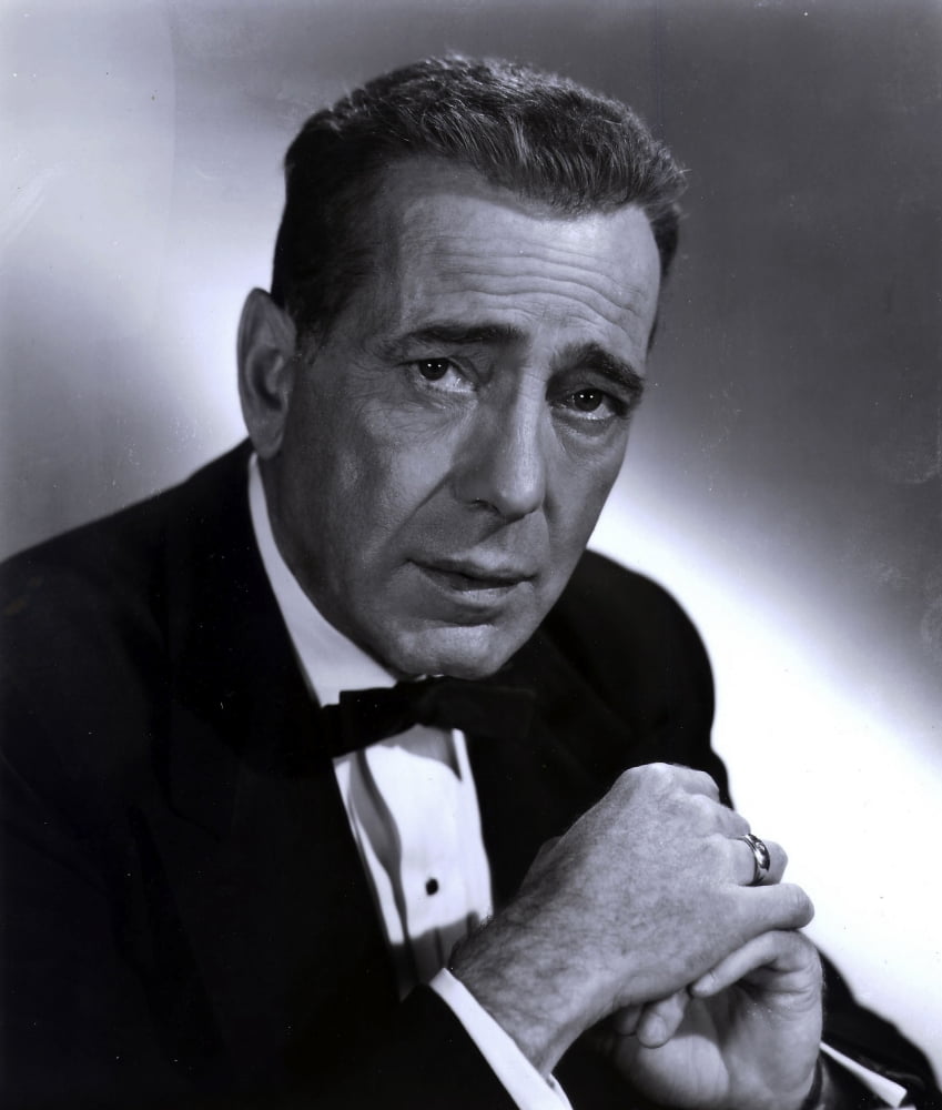 Humphrey Bogart classic photo print capturing Hollywood charm.