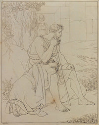 Oedipus and Antigone Art Print by Johann Peter Krafft