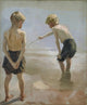 Boys Playing on the Shore Poster Print by Albert Edelfelt, 1884, available in multiple sizes.