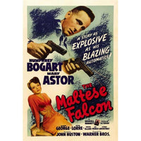 The Maltese Falcon Movie Poster featuring classic film noir imagery.
