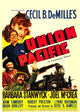 Union Pacific movie masterprint poster featuring Barbara Stanwyck and Joel McCrea.