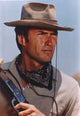 Clint Eastwood photo print in cowboy hat and black scarf.