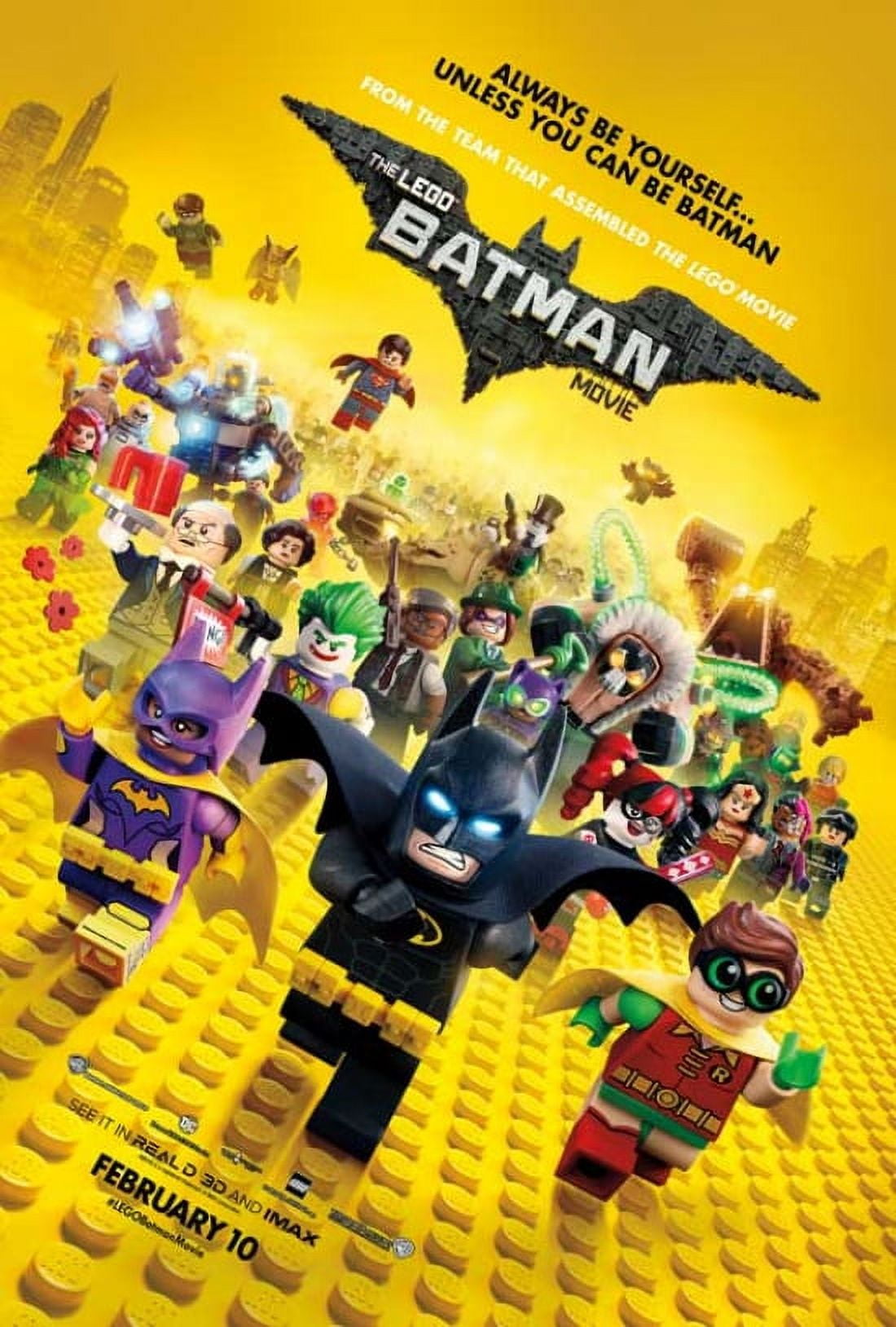 The Lego Batman Movie Poster 11x17 print featuring vibrant colors and iconic characters.