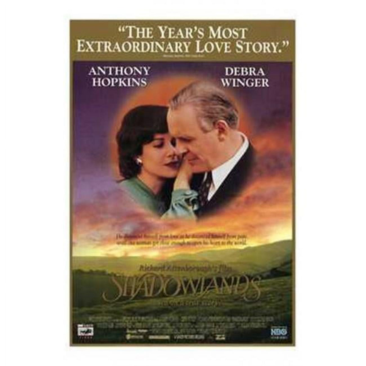 Shadowlands Movie Poster 11x17 print featuring dramatic film art.