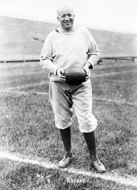Knute Rockne black and white portrait photo print