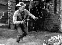 The Magnificent Seven movie poster featuring Steve McQueen, 1960 classic film.