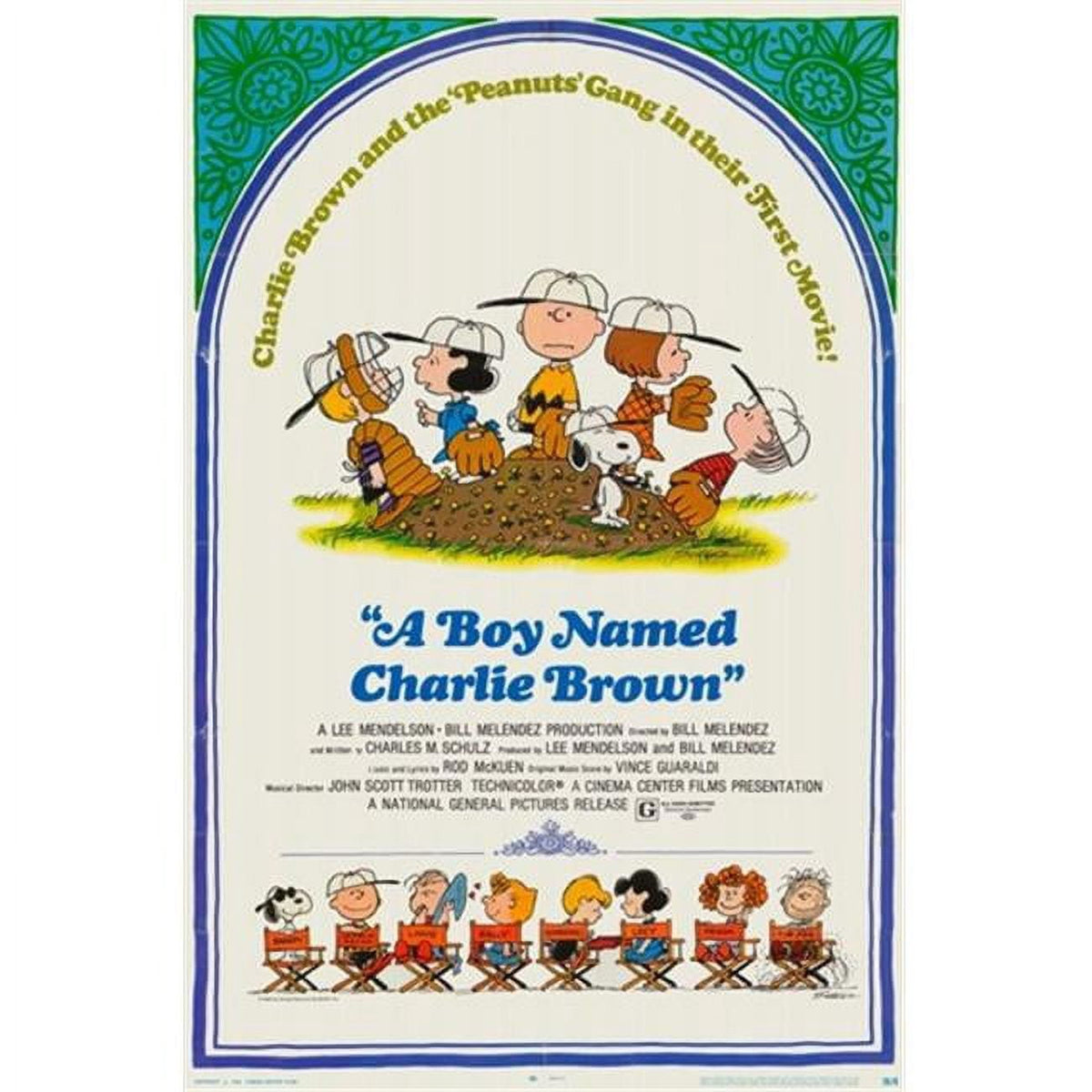 A Boy Named Charlie Brown Movie Poster 11x17, featuring Charlie Brown and Peanuts characters.