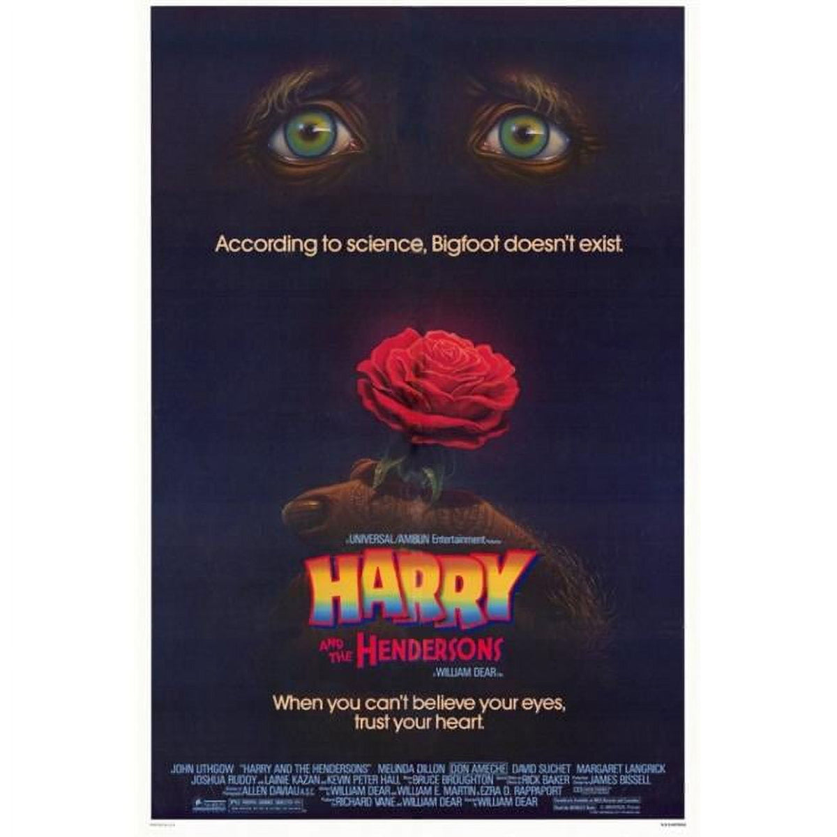 Harry and the Hendersons movie poster print 27x40