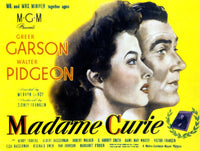 Madame Curie Movie Poster featuring Greer Garson and Walter Pidgeon.