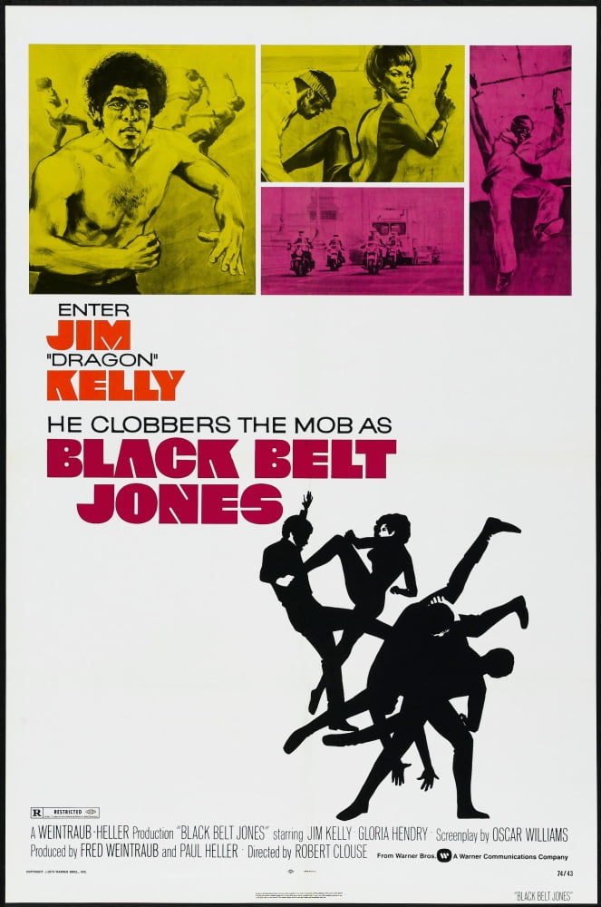 Black Belt Jones Movie Poster Print featuring Jim Kelly and Gloria Hendry.