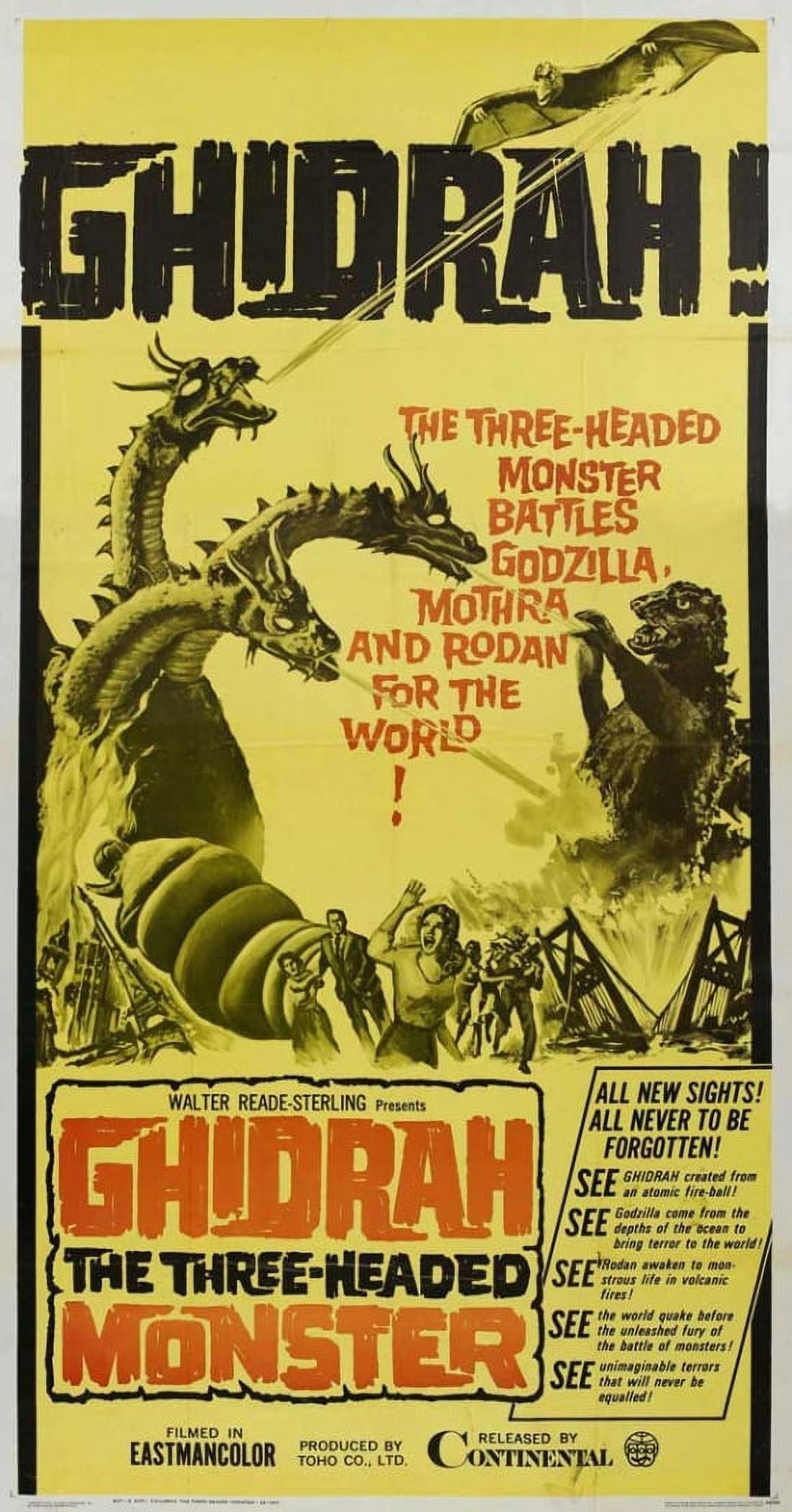 Ghidrah the Three-Headed Monster Movie Poster 11x17