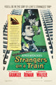 Strangers on a Train 1951 movie poster print featuring Farley Granger, Robert Walker, and Ruth Roman.